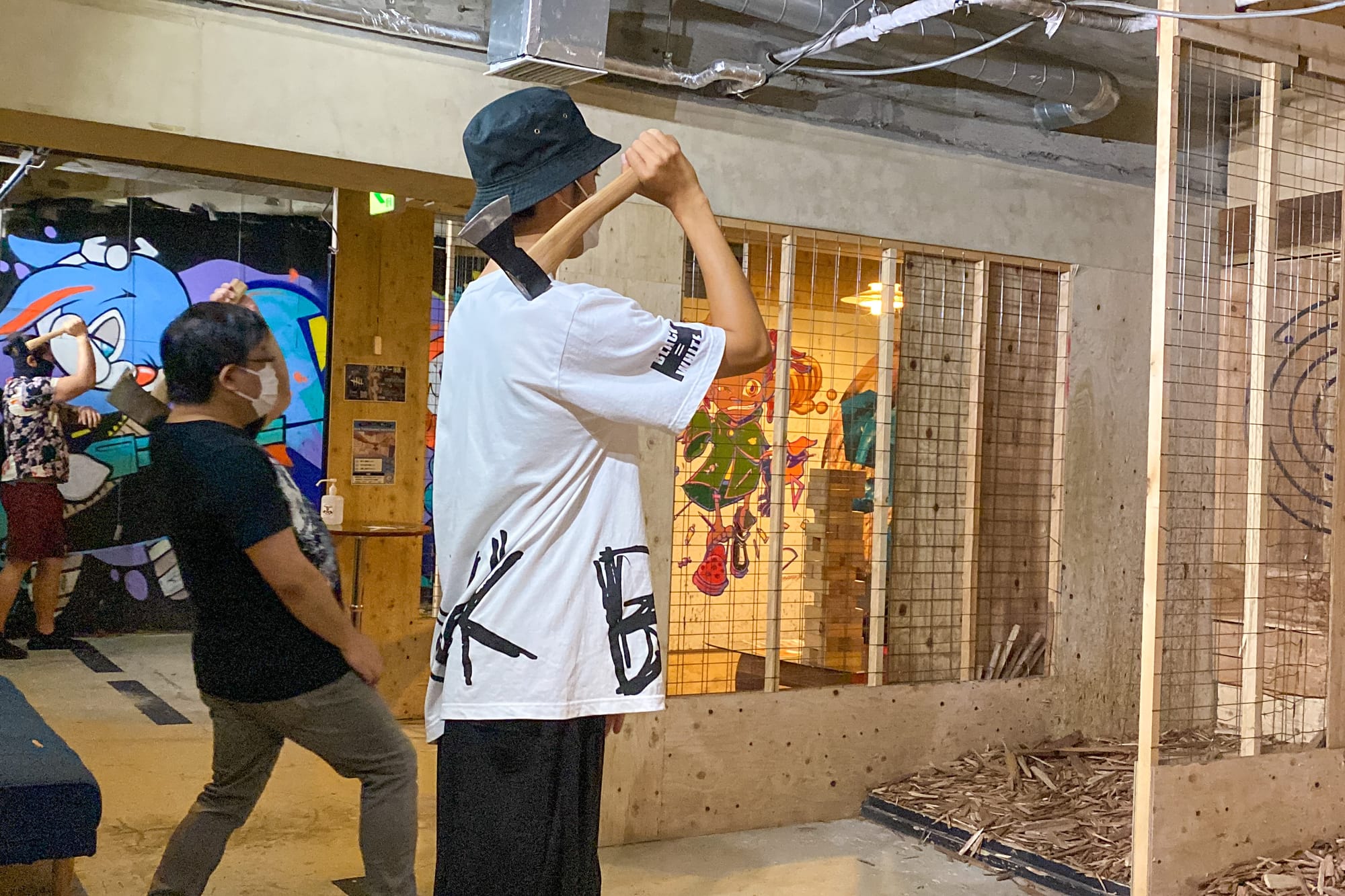 Best sports bars to watch live football (soccer) - The Axe Throwing Bar - Asakusa