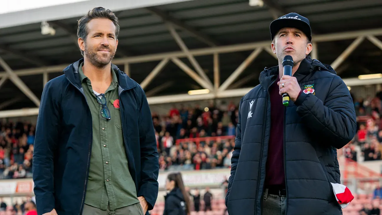 Celebrities who own football clubs - Wrexham AFC is owned by Ryan Reynolds and Rob McElhenney 